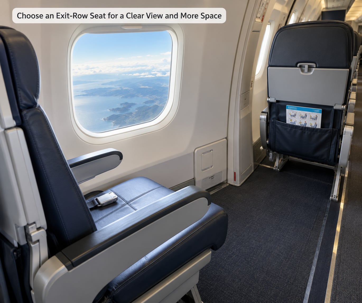 Choose an Exit-Row Seat for a Clear View and More Space
