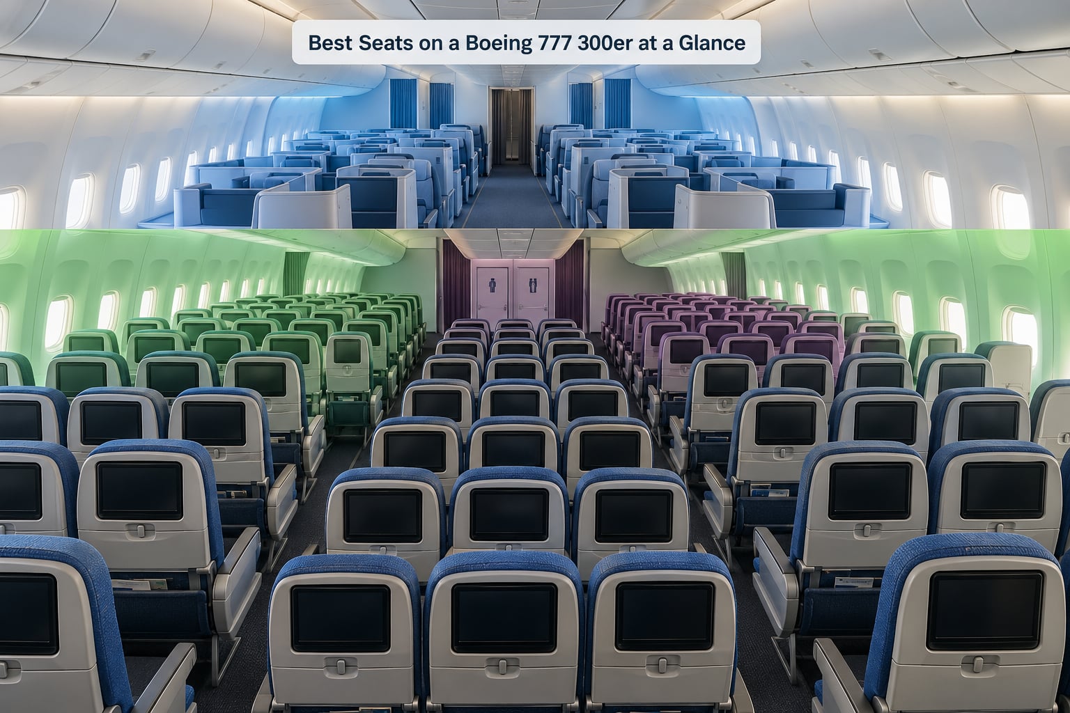 Best Seats on a Boeing 777 300er at a Glance