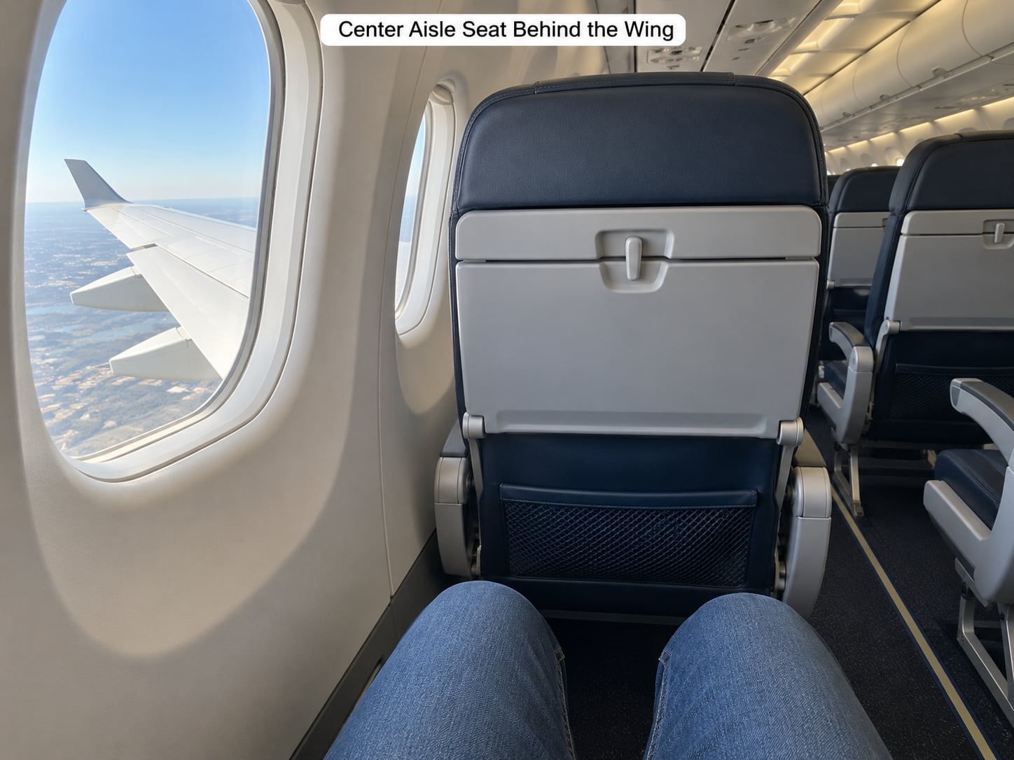 Center Aisle Seat Behind the Wing