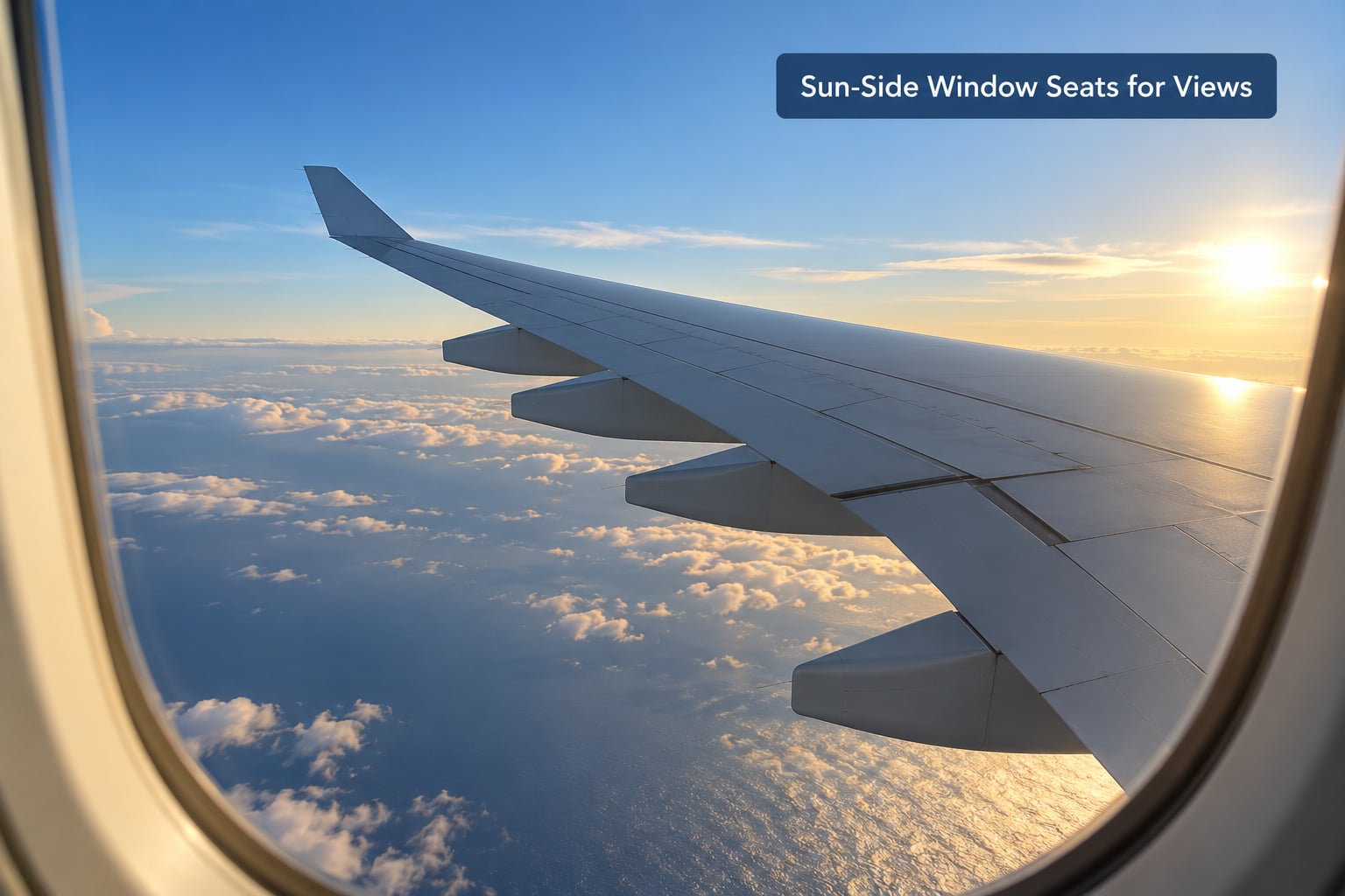 Sun-Side Window Seats for Views