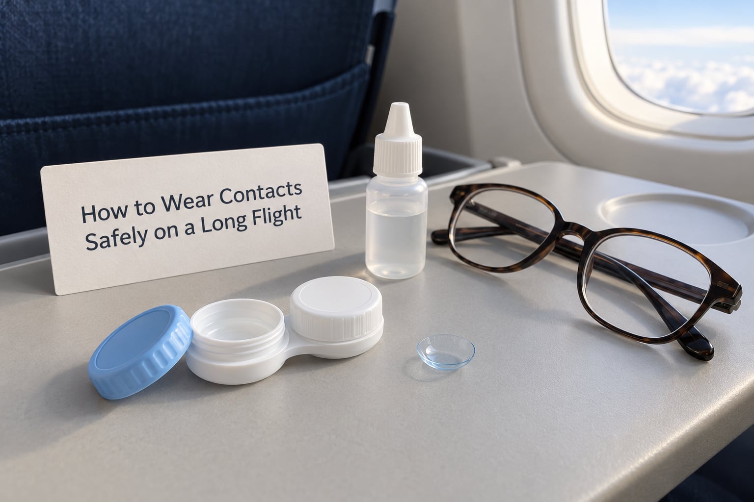 How to Wear Contacts Safely on a Long Flight