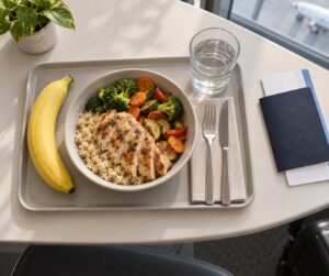 what to eat before a long flight