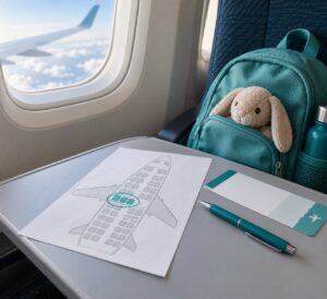 how to sit together as a family on a plane