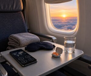 how to adjust to a time zone after a long flight