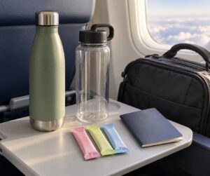 how to stay hydrated on a long flight