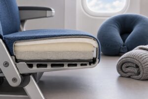 why airplane seats have thin cushions