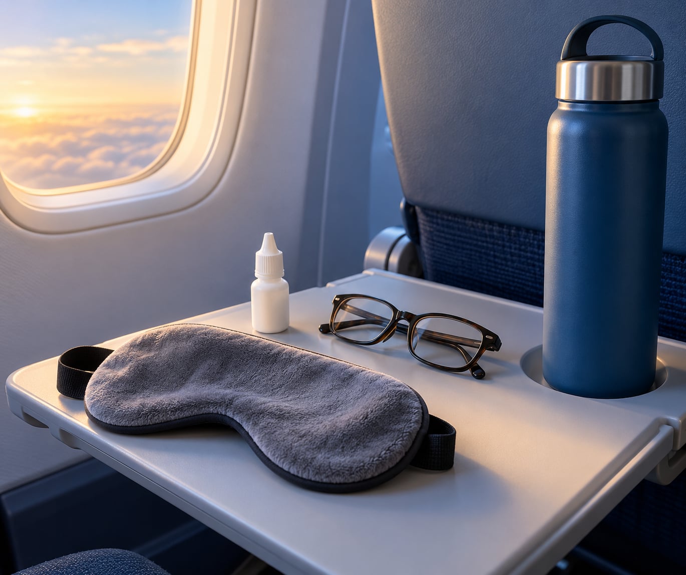 how to take care of your eyes on a flight