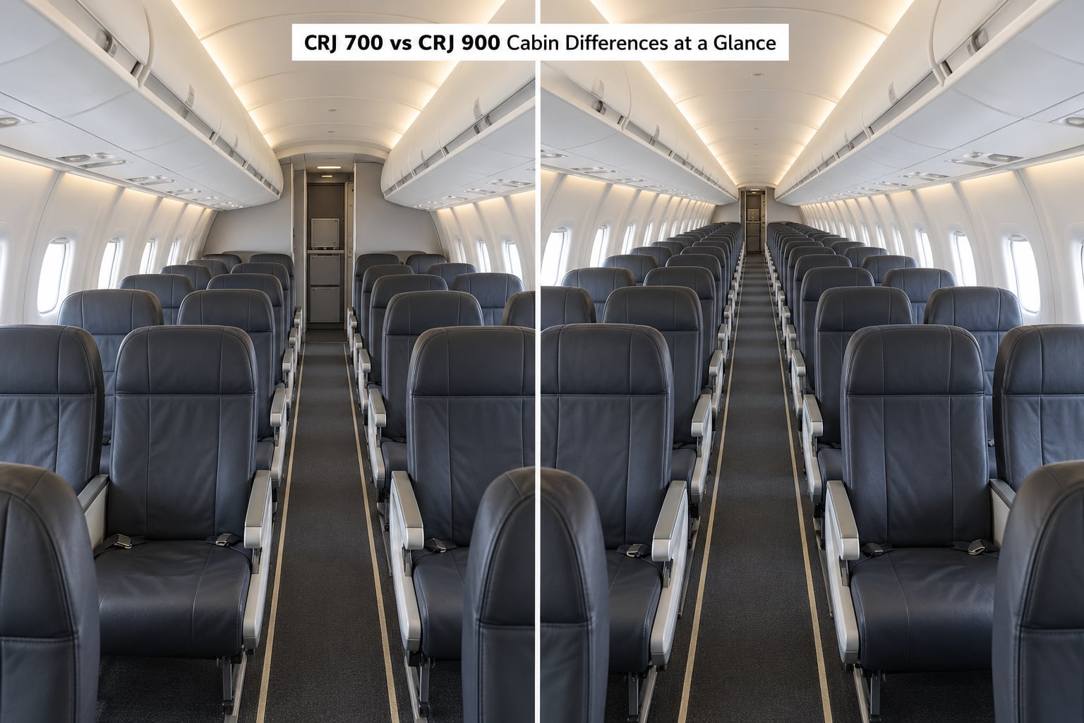 CRJ 700 vs CRJ 900 Cabin Differences at a Glance