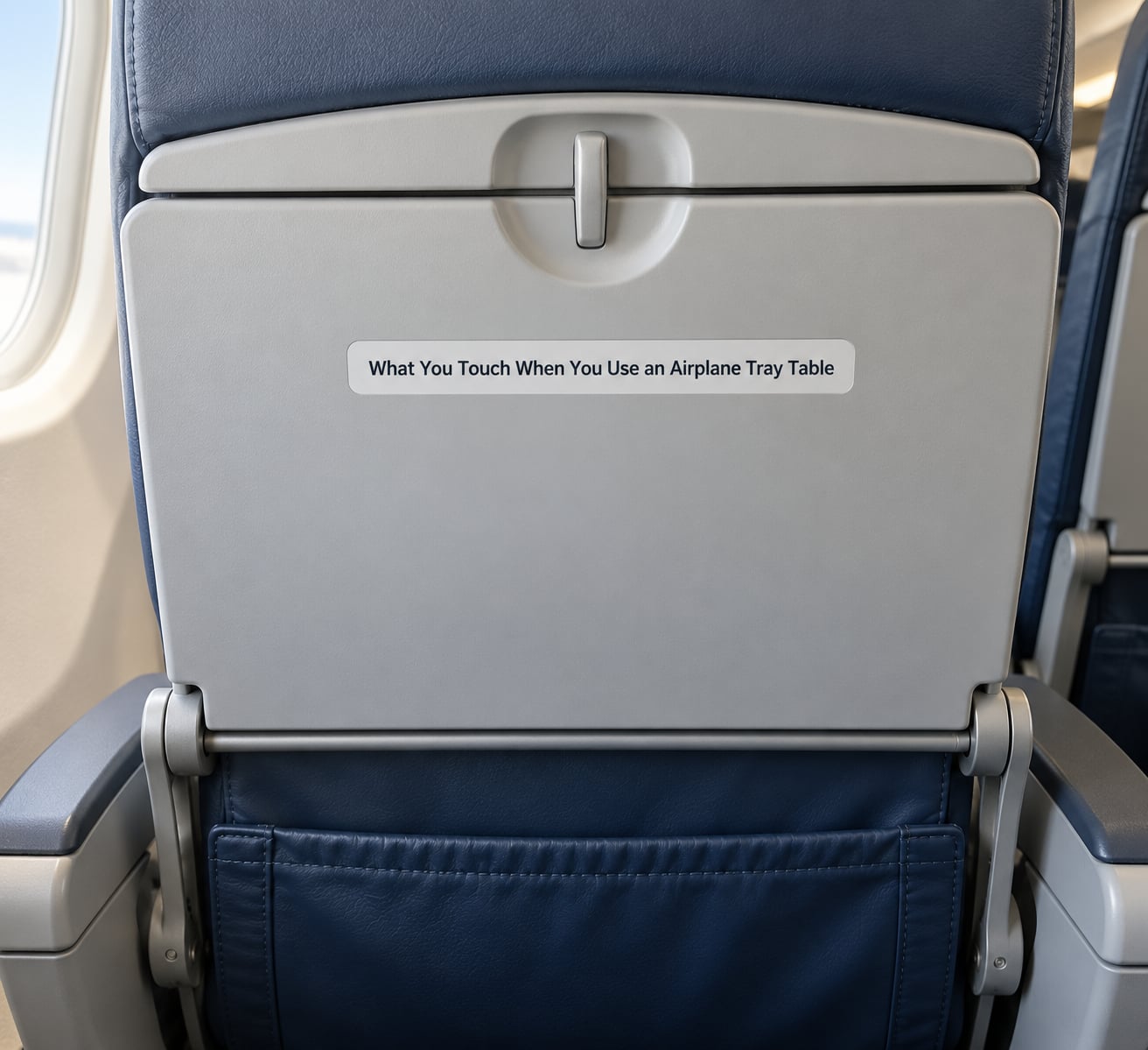 What You Touch When You Use an Airplane Tray Table