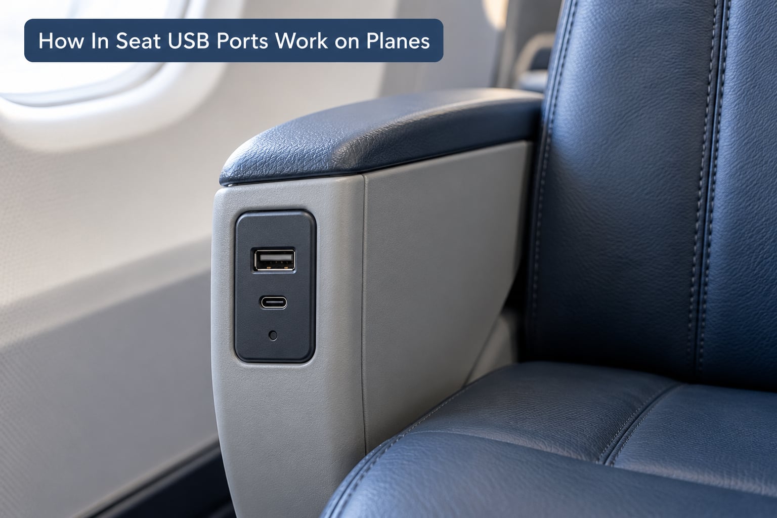 How In Seat USB Ports Work on Planes
