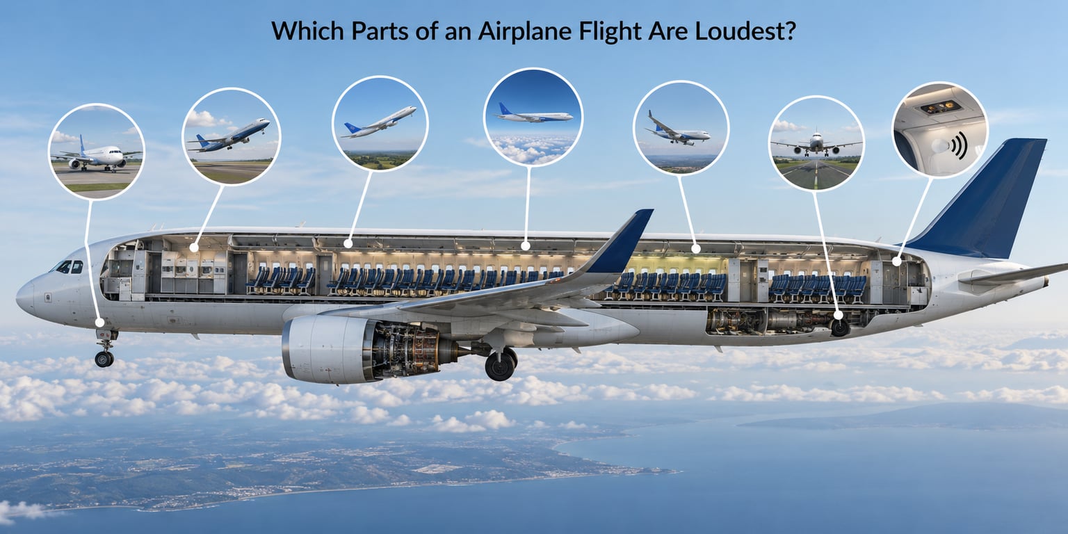 Which Parts of an Airplane Flight Are Loudest?