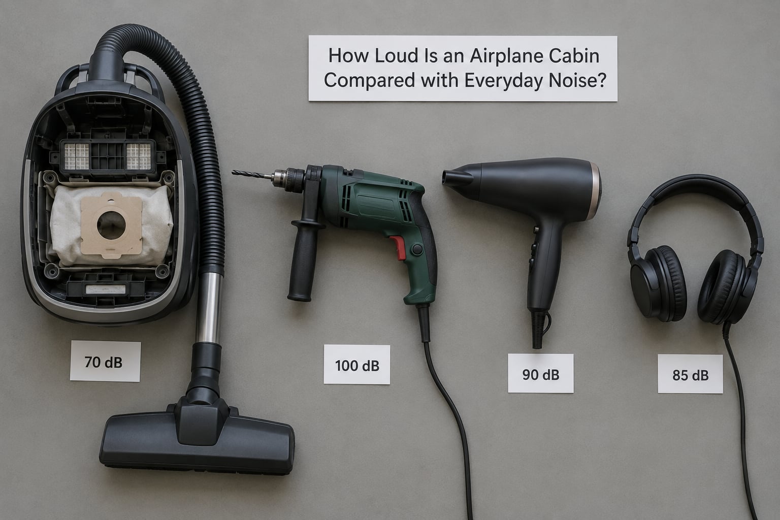How Loud Is an Airplane Cabin Compared with Everyday Noise?