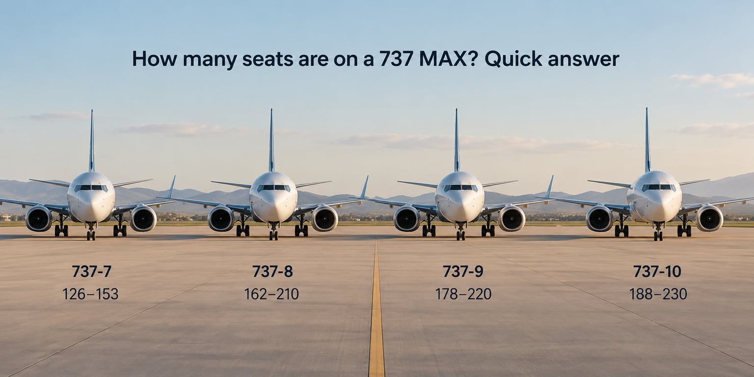 How many seats are on a 737 MAX? Quick answer