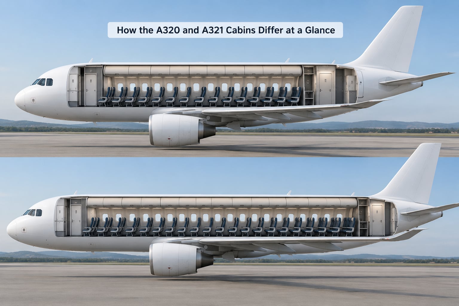 How the A320 and A321 Cabins Differ at a Glance