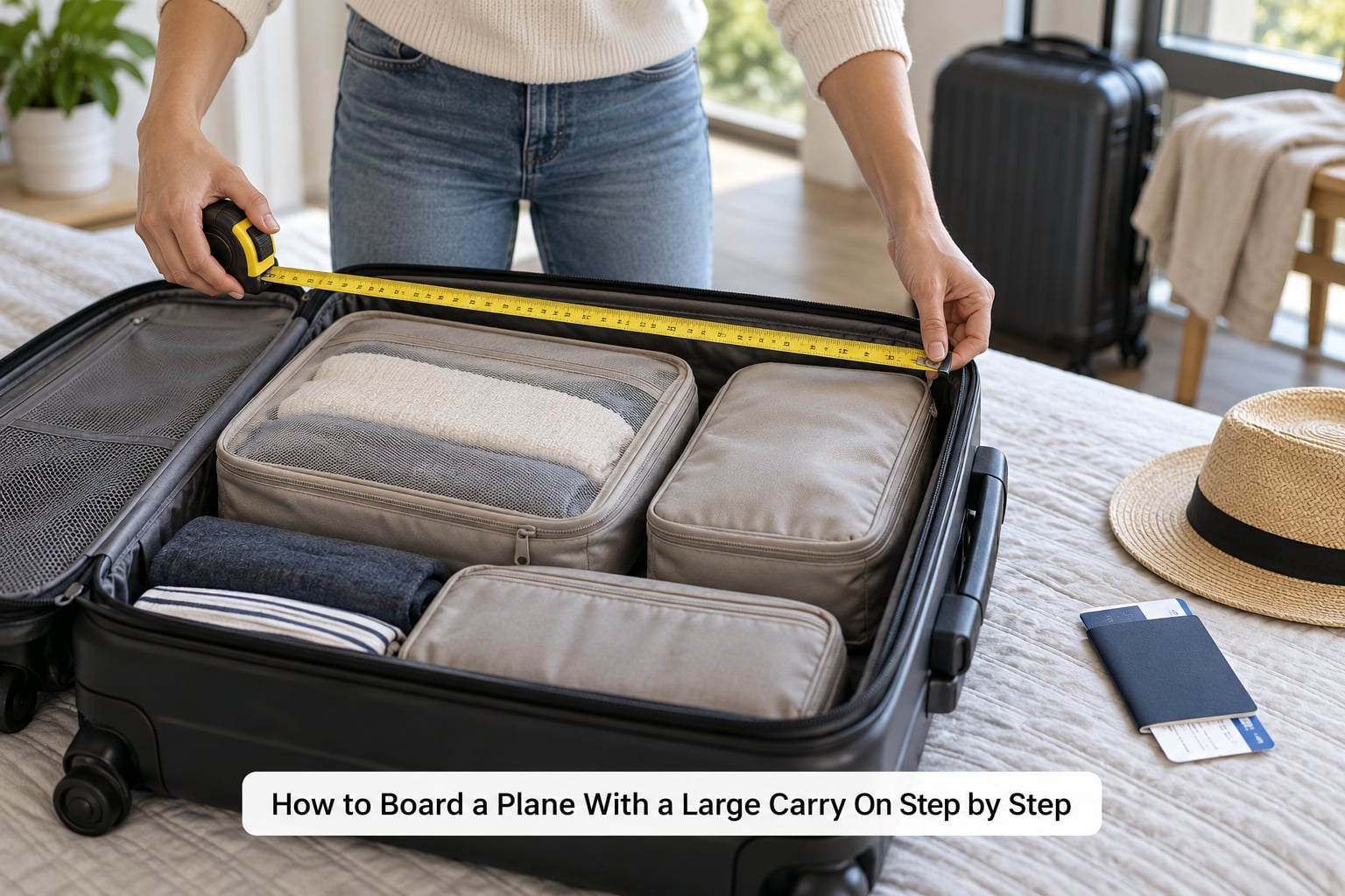 How to Board a Plane With a Large Carry On Step by Step