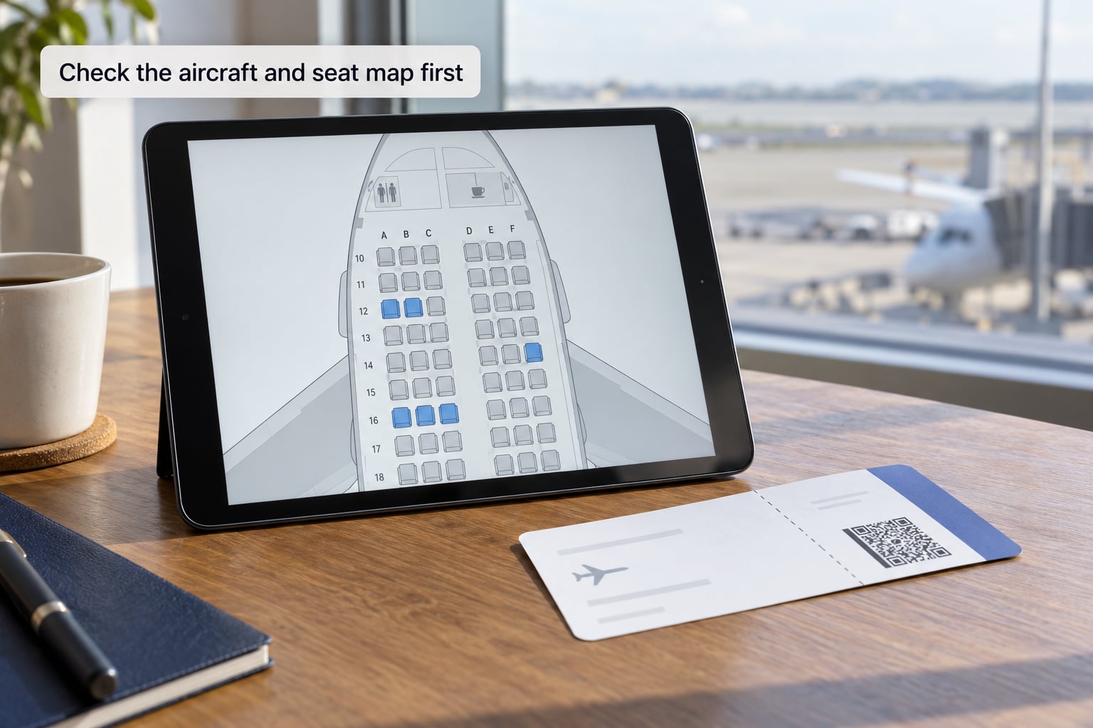 Check the aircraft and seat map first