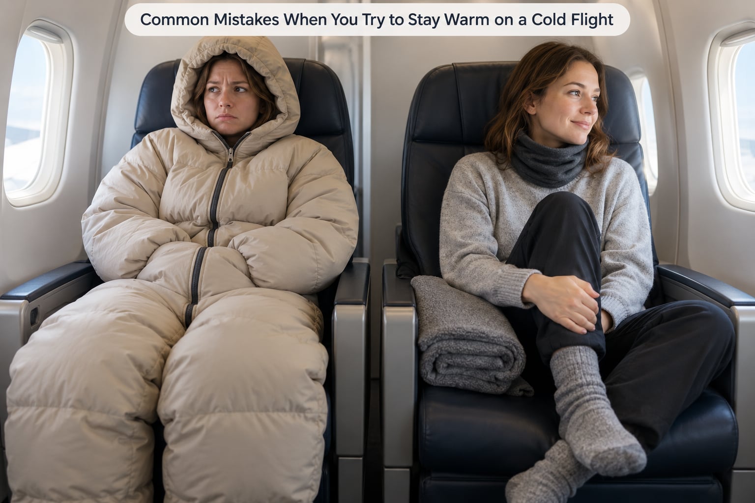 Common Mistakes When You Try to Stay Warm on a Cold Flight