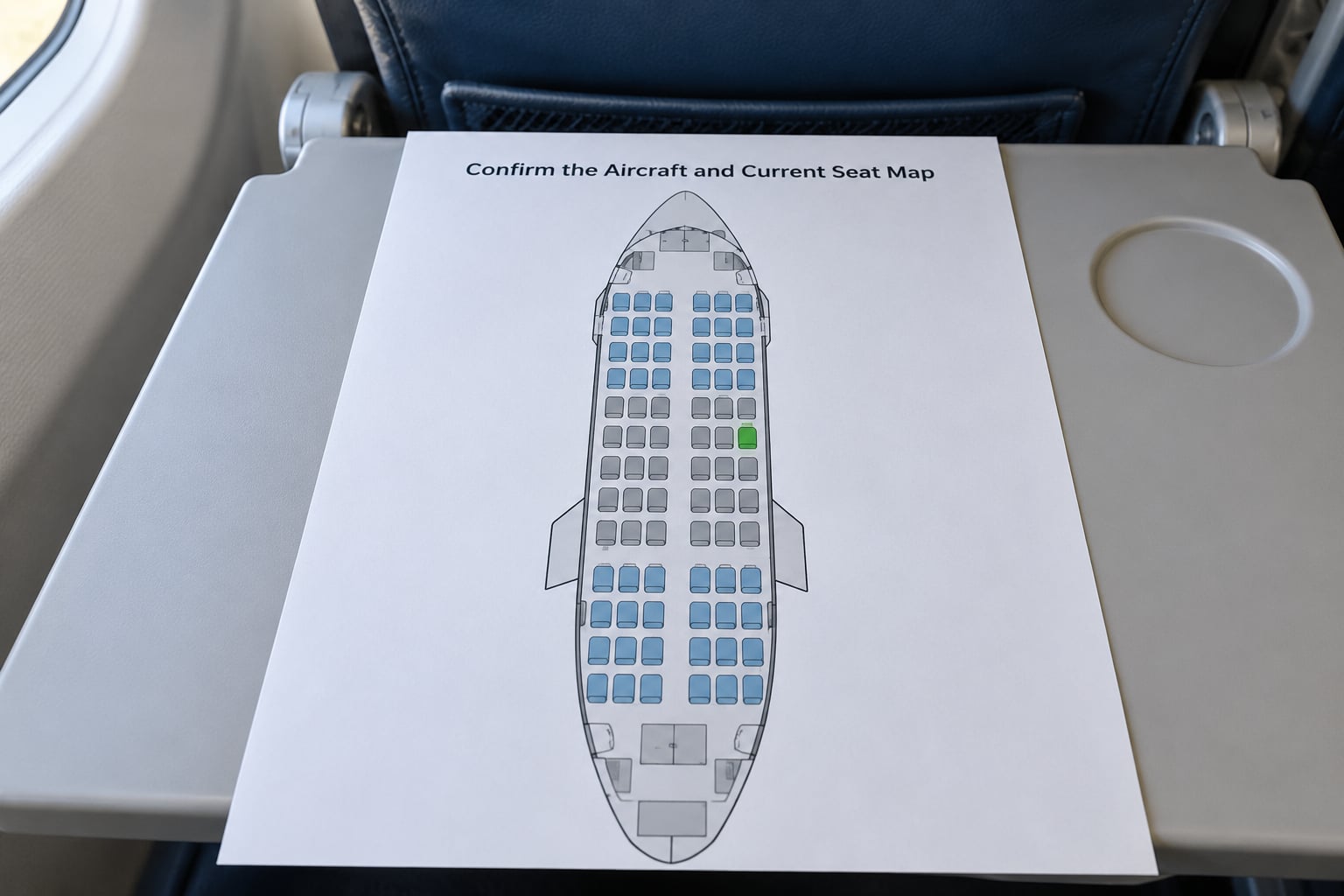 Confirm the Aircraft and Current Seat Map