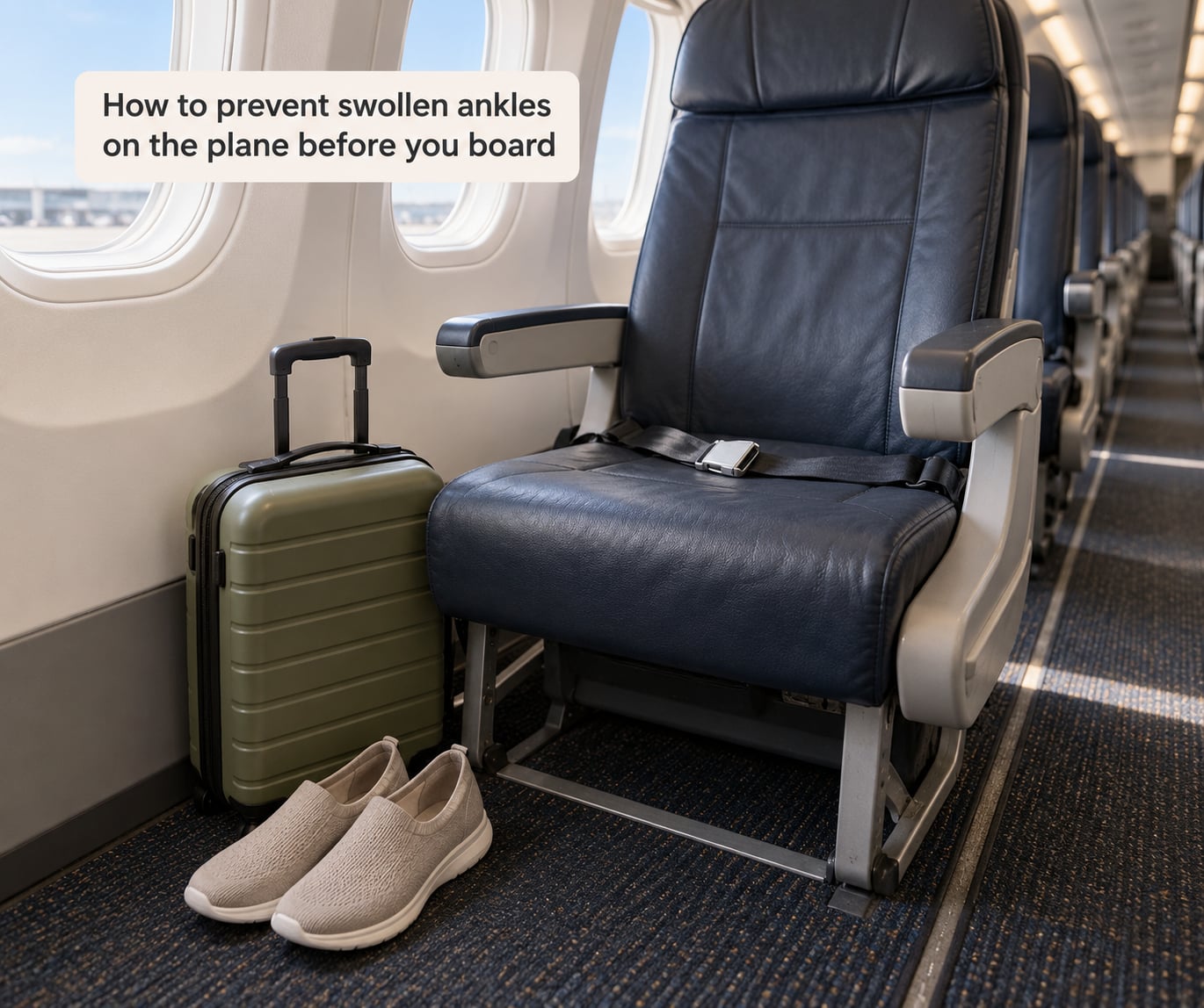 How to prevent swollen ankles on the plane before you board