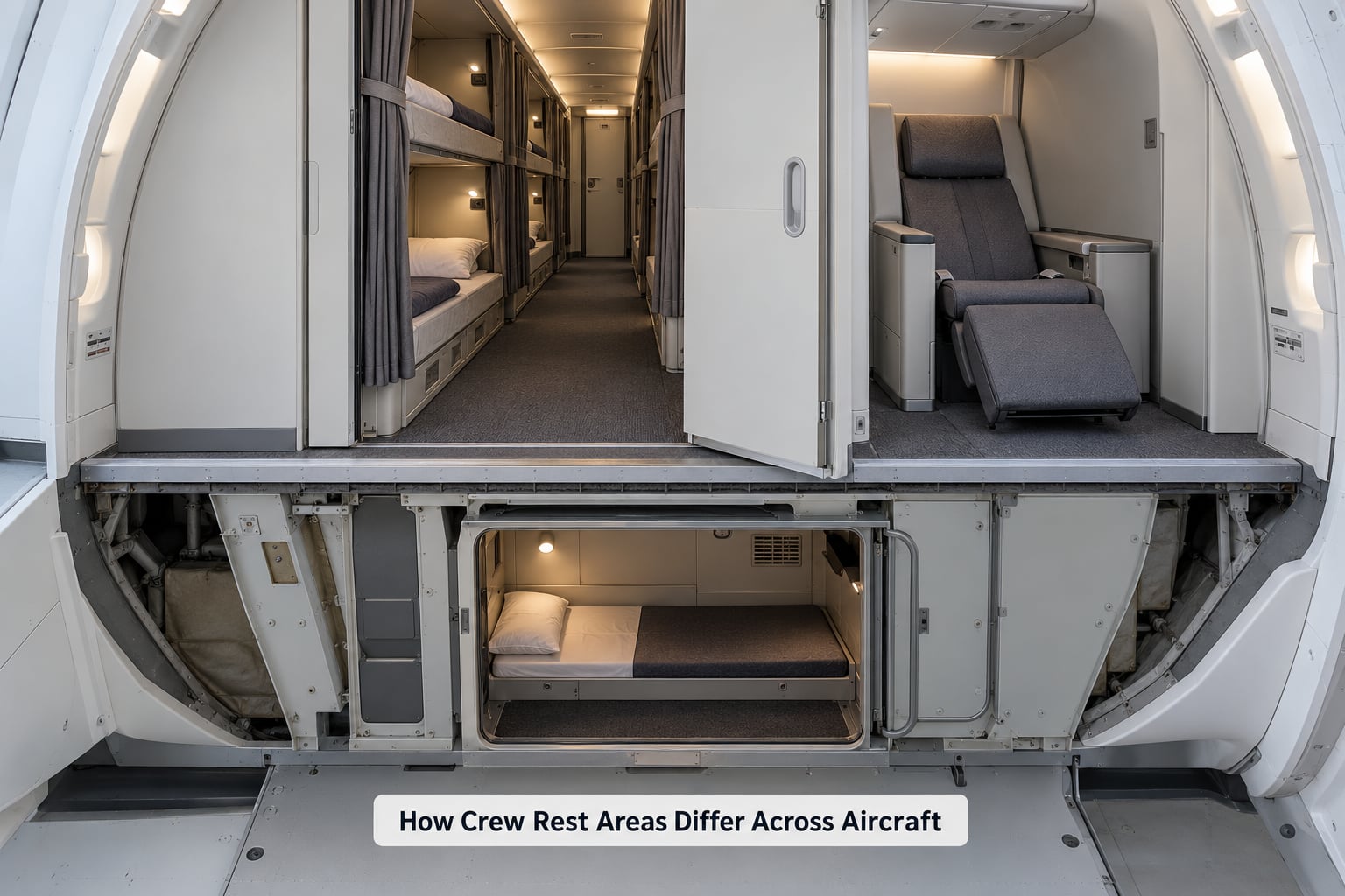 How Crew Rest Areas Differ Across Aircraft