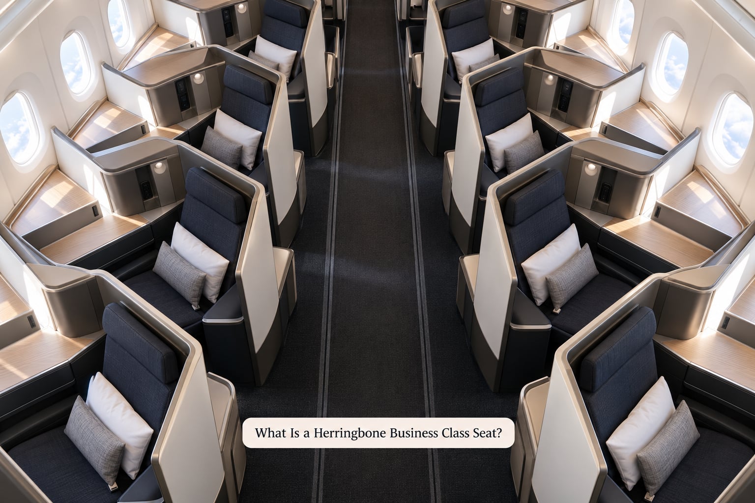 What Is a Herringbone Business Class Seat?
