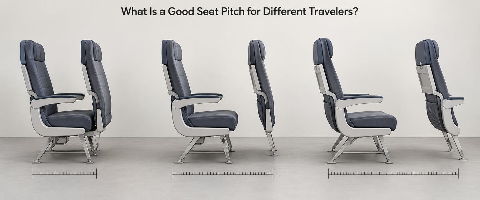What Is a Good Seat Pitch for Different Travelers?