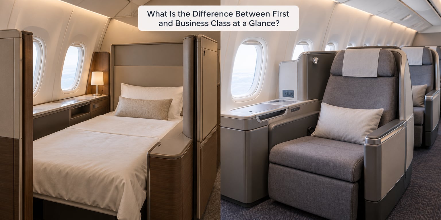 What Is the Difference Between First and Business Class at a Glance?