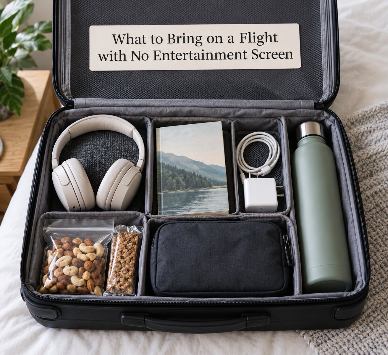 What to Bring on a Flight with No Entertainment Screen