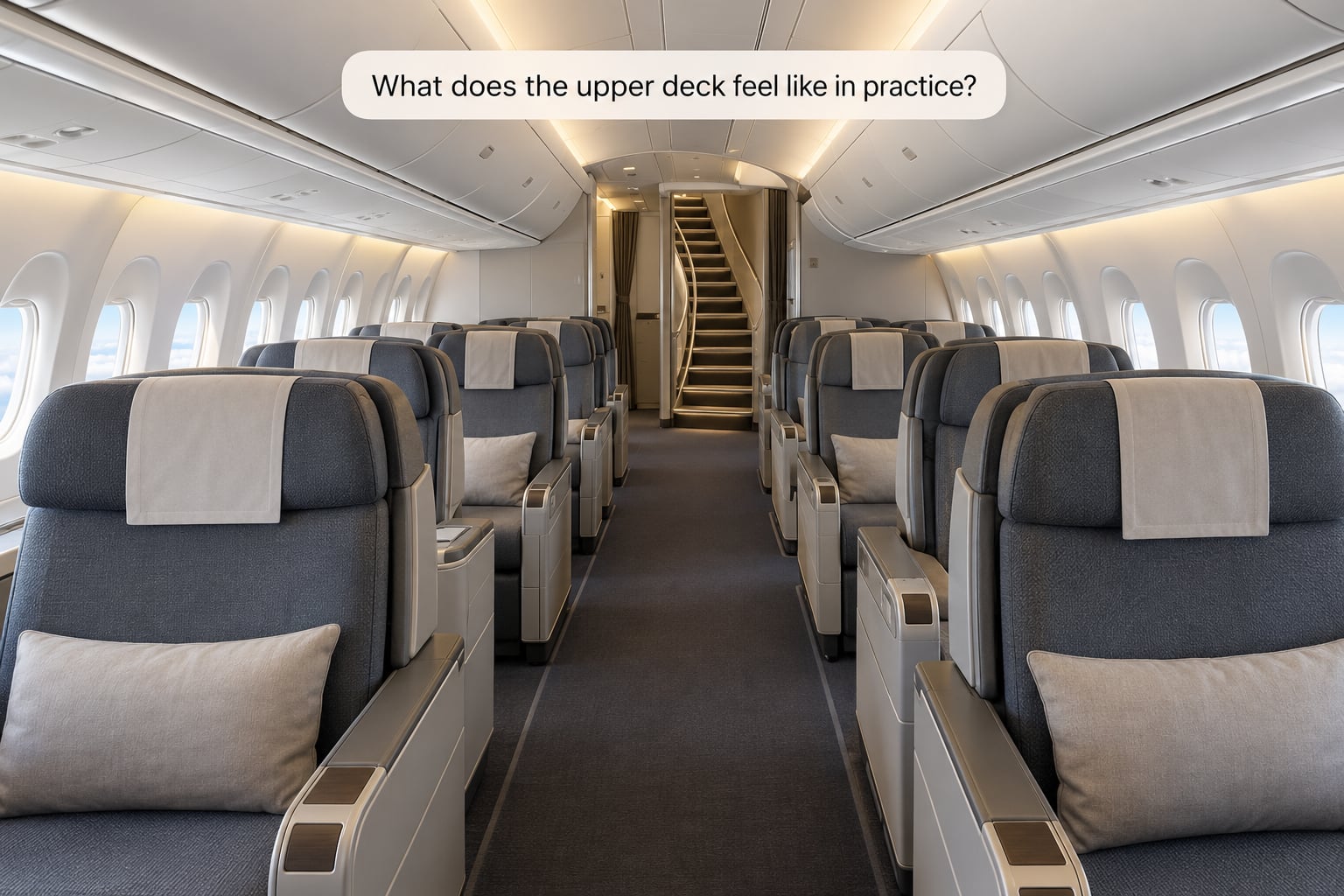 What does the upper deck feel like in practice?