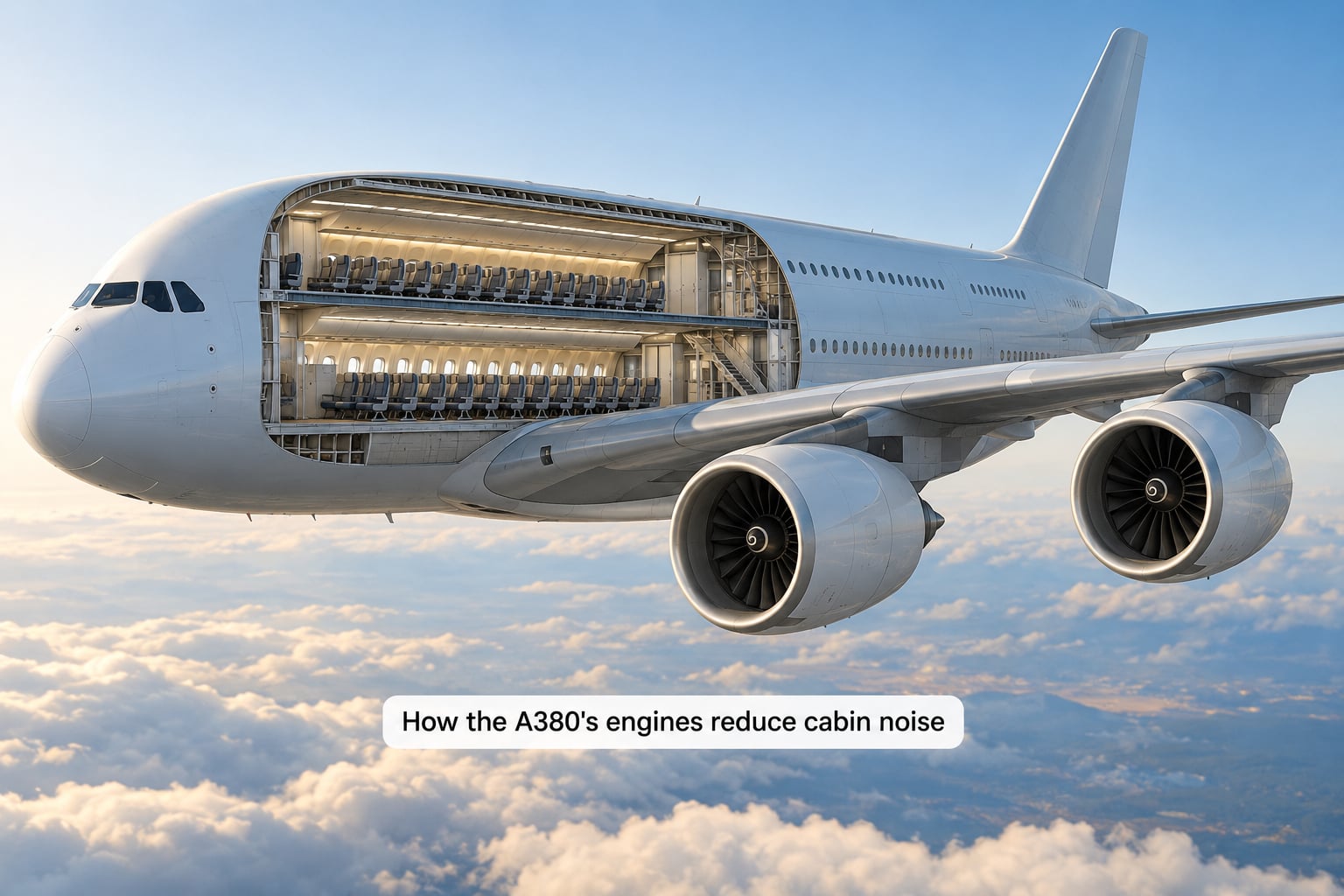 How the A380's engines reduce cabin noise