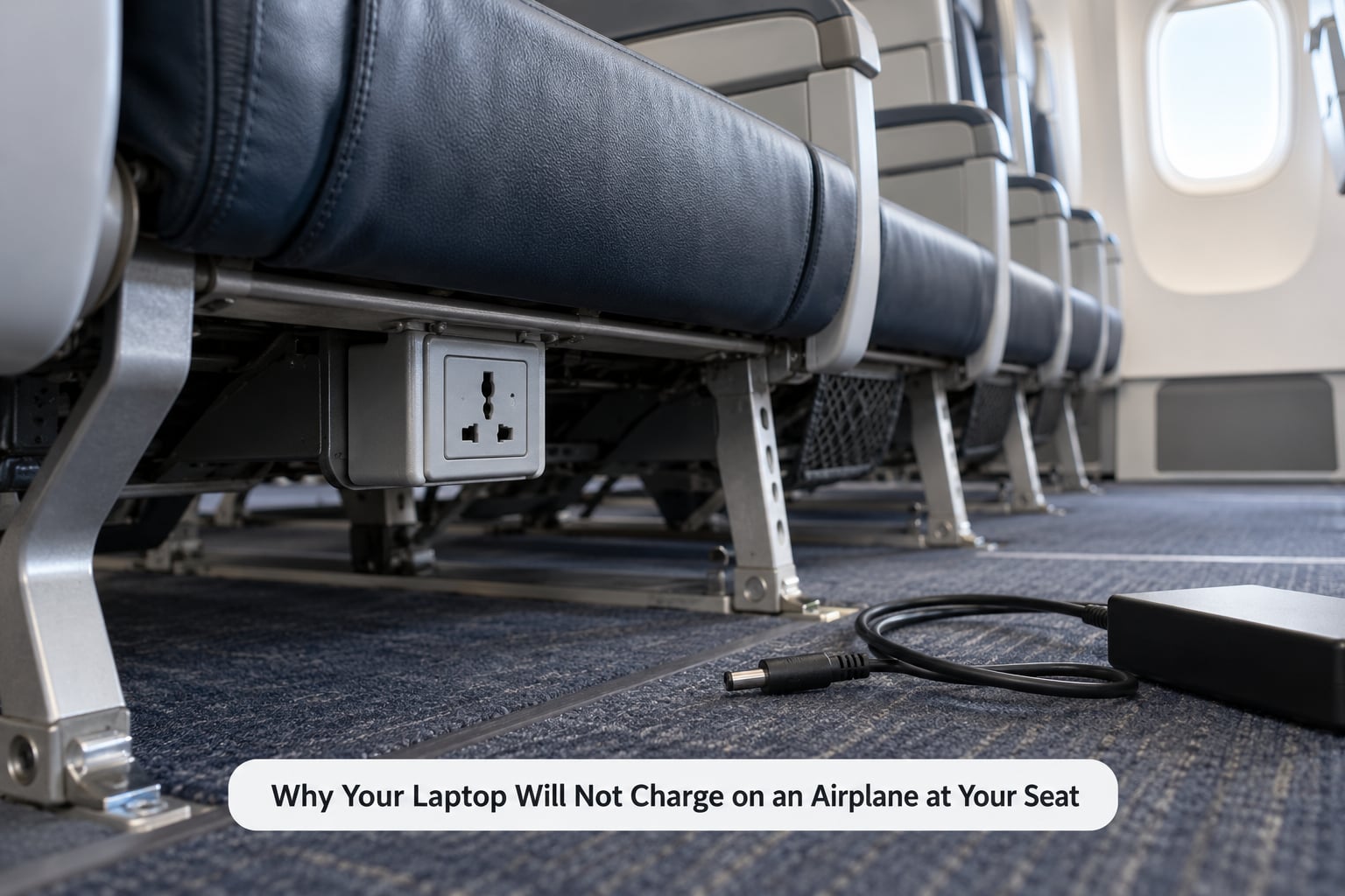 Why Your Laptop Will Not Charge on an Airplane at Your Seat